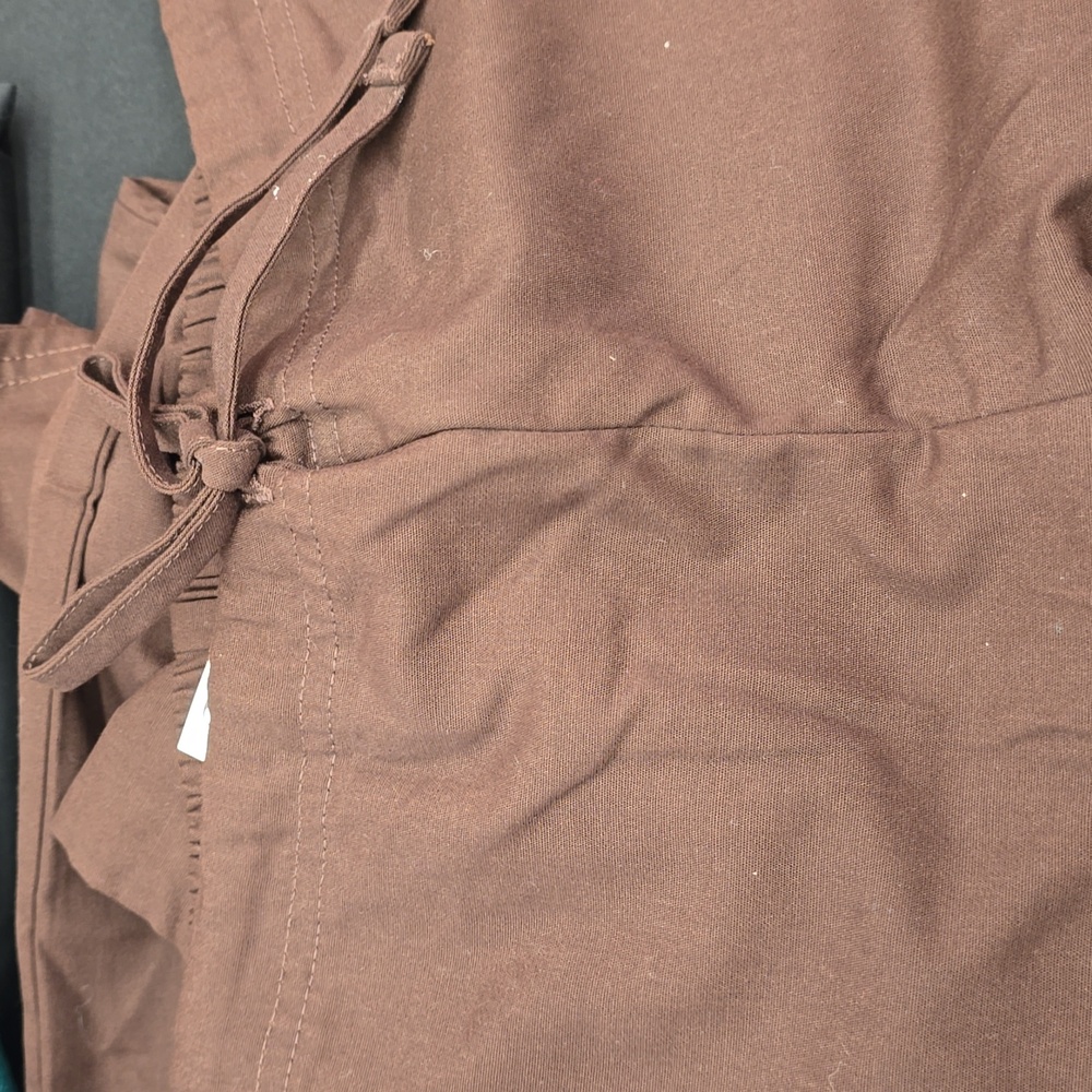 Brown Drawstring Scrub Pants